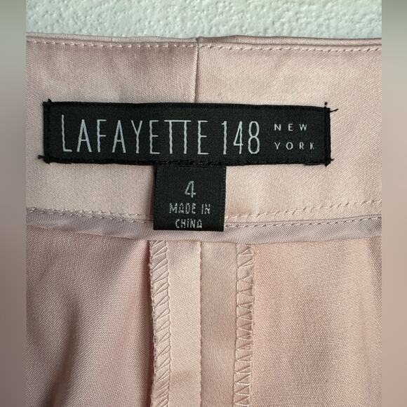 Lafayette 148 New York Pink High Rise Wide leg Dress Pants - Picture 5 of 6